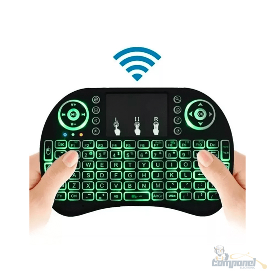 Mini Teclado Wifi Keyboard Controle Com Touchpad